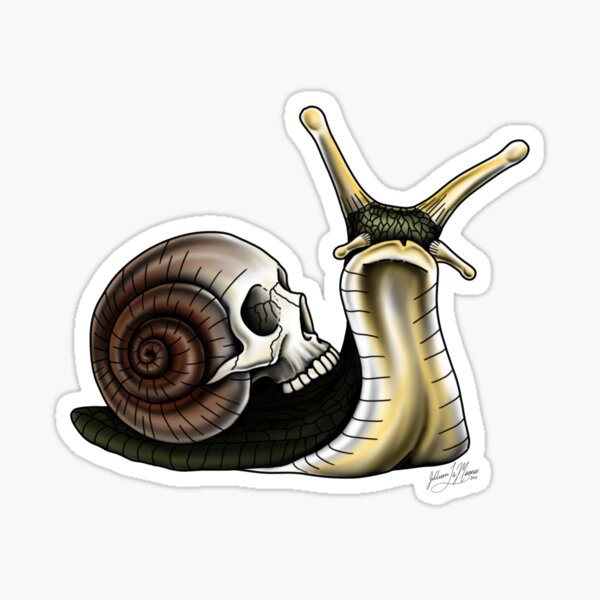 Tattoo uploaded by Sara MacGregor  Trippy alien snail with skull on calf   Tattoodo