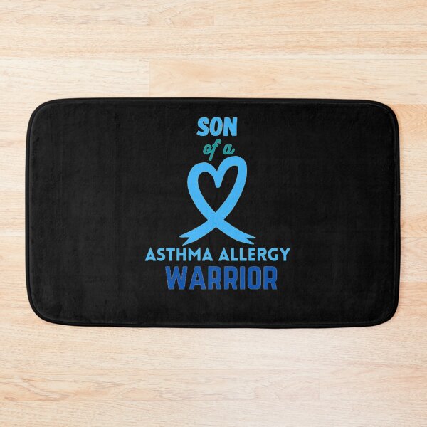Item preview, son of Asthma and Allergy Awareness Month: son of a asthma allergy warrior, son Asthma Allergy Awareness Blue Ribbon Leopard Buffalo Plaid Heart Family Gift Fitted designed and sold by The Nova Prints .