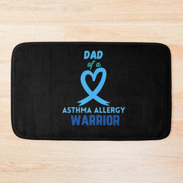 Item preview, dad of Asthma and Allergy Awareness Month: dad of a asthma allergy warrior, dad Asthma Allergy Awareness Blue Ribbon Leopard Buffalo Plaid Heart Family Gift Fitted designed and sold by The Nova Prints .