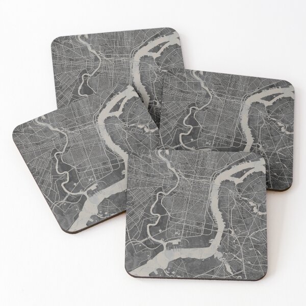 Item preview, Philadelphia PA Neutral Artistic Map designed and sold by Interpret108.
