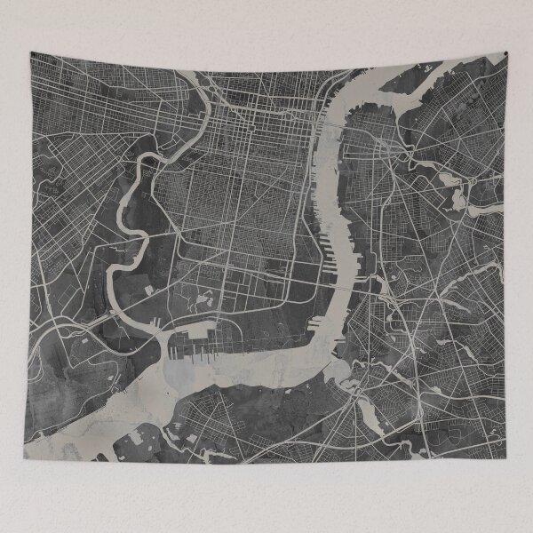 Item preview, Philadelphia PA Neutral Artistic Map designed and sold by Interpret108.