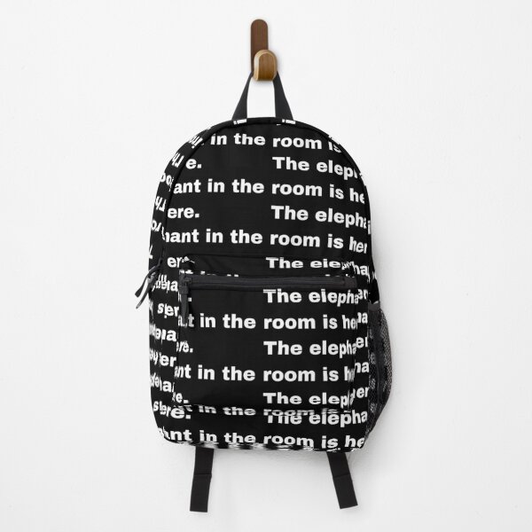 Item preview, Black and white text based T-shirt - The elephant in the room is here. designed and sold by OffensiveTCG.