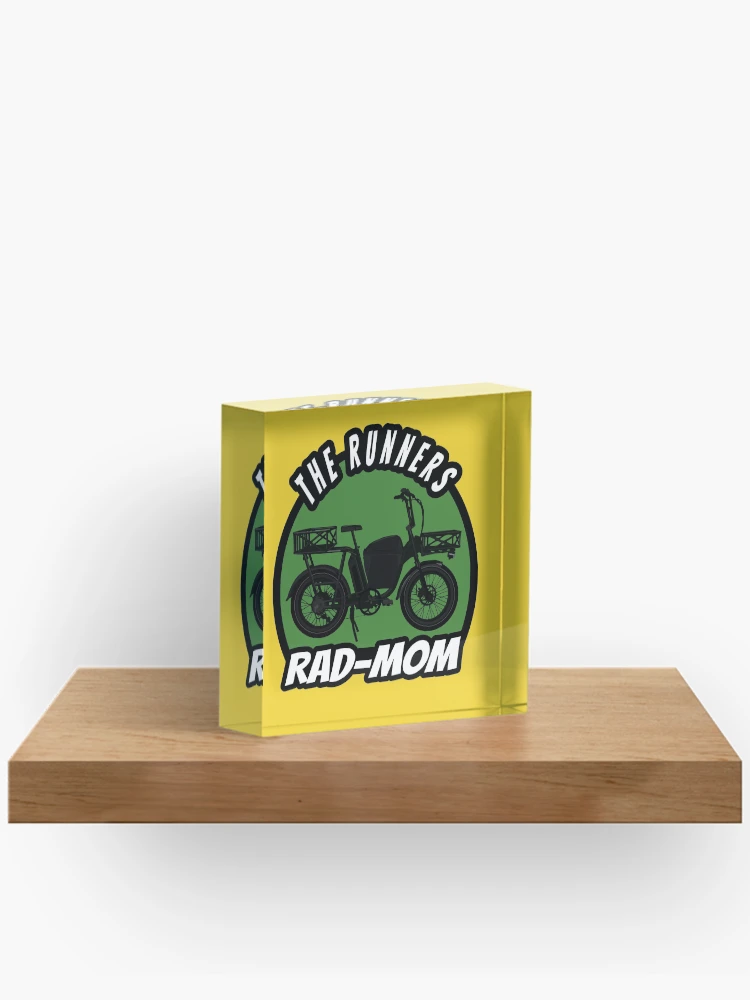 Thumbnail 2 of 5, Acrylic Block, RAD MOM RAD RUNNER RAD BIKE ROAD RIDER MOM-RIDER designed and sold by pink-magic-moon.