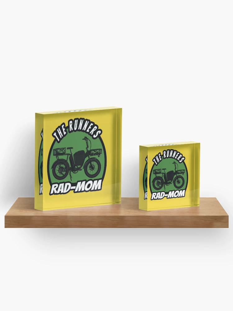 Thumbnail 3 of 5, Acrylic Block, RAD MOM RAD RUNNER RAD BIKE ROAD RIDER MOM-RIDER designed and sold by pink-magic-moon.