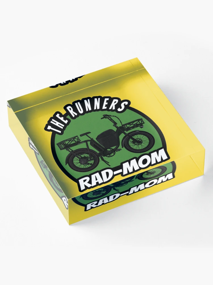 Thumbnail 4 of 5, Acrylic Block, RAD MOM RAD RUNNER RAD BIKE ROAD RIDER MOM-RIDER designed and sold by pink-magic-moon.