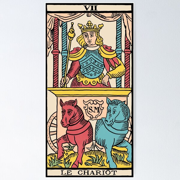 Item preview, Le Chariot - Marseilles Tarot designed and sold by OliviaMutante.