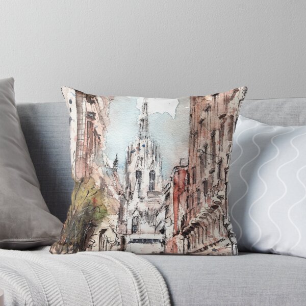 Item preview, Barcelona - Watercolor illustration designed and sold by Andreea Nae.