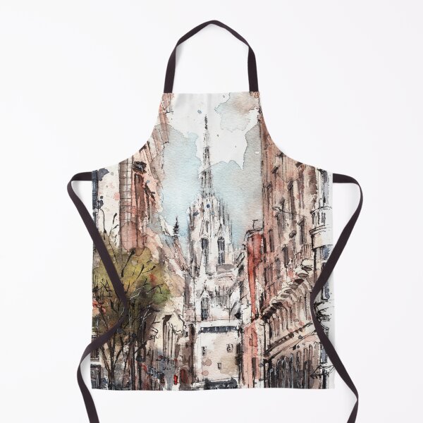 Item preview, Barcelona - Watercolor illustration designed and sold by Andreea Nae.