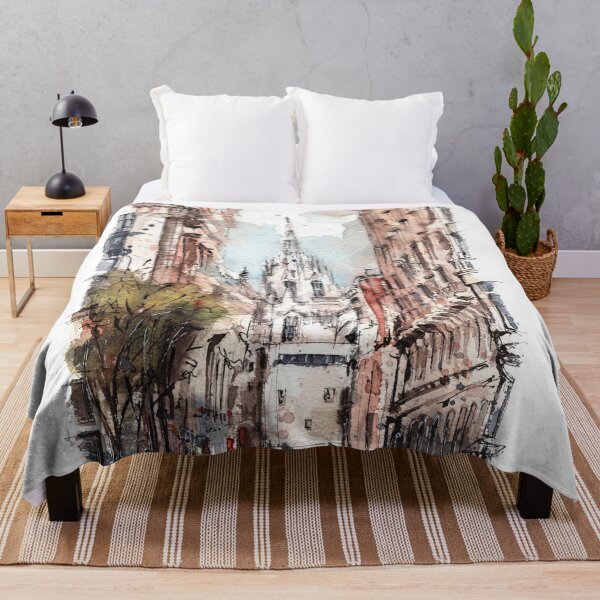 Item preview, Barcelona - Watercolor illustration designed and sold by Andreea Nae.