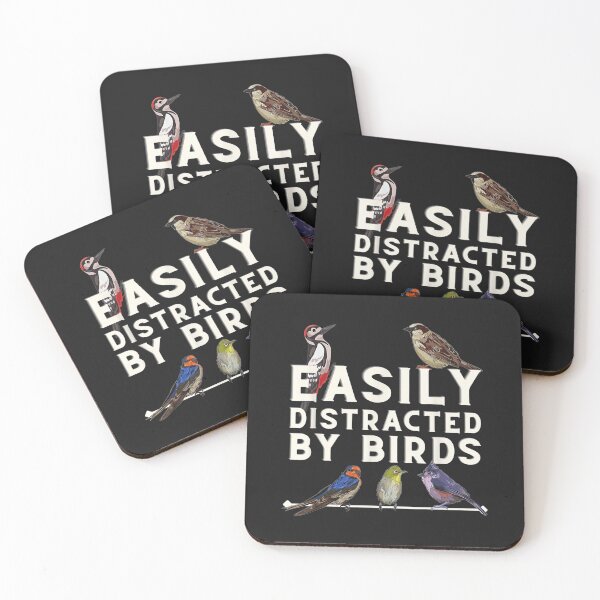 Item preview, Easily Distracted By Birds  Funny Bird Lover  Birdwatching TShirt91 designed and sold by etamarapk.