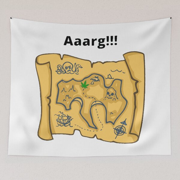 Item preview, Weed Lovers, Pirate Treasure Map #3 designed and sold by Hypnotees.