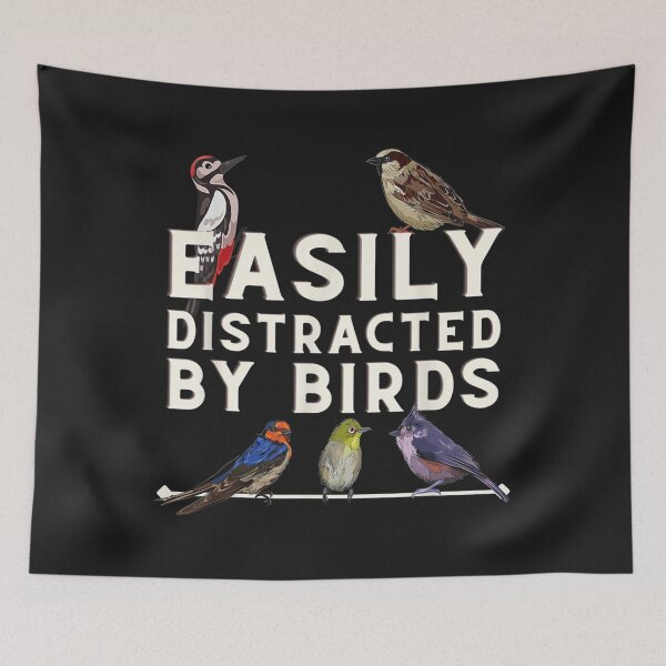 Item preview, Easily Distracted By Birds  Funny Bird Lover  Birdwatching TShirt91 designed and sold by etamarapk.