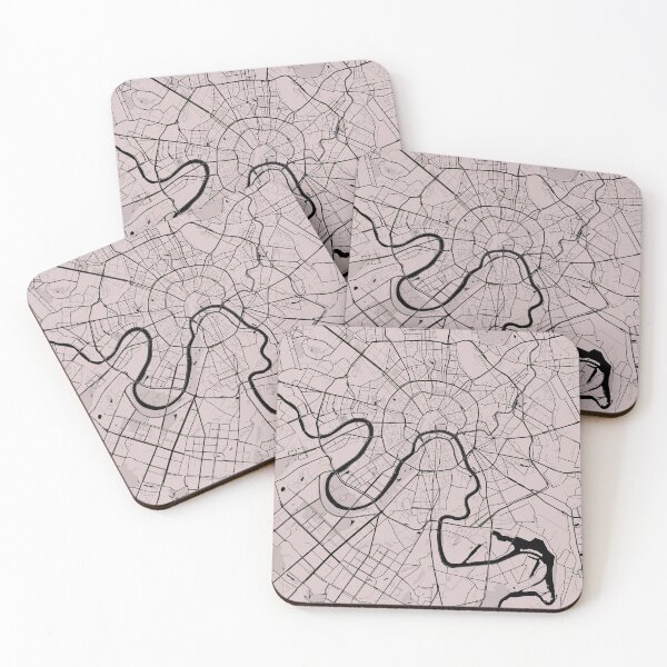 Item preview, Moscow Russia Blush Pink Gray Artistic Map designed and sold by Interpret108.