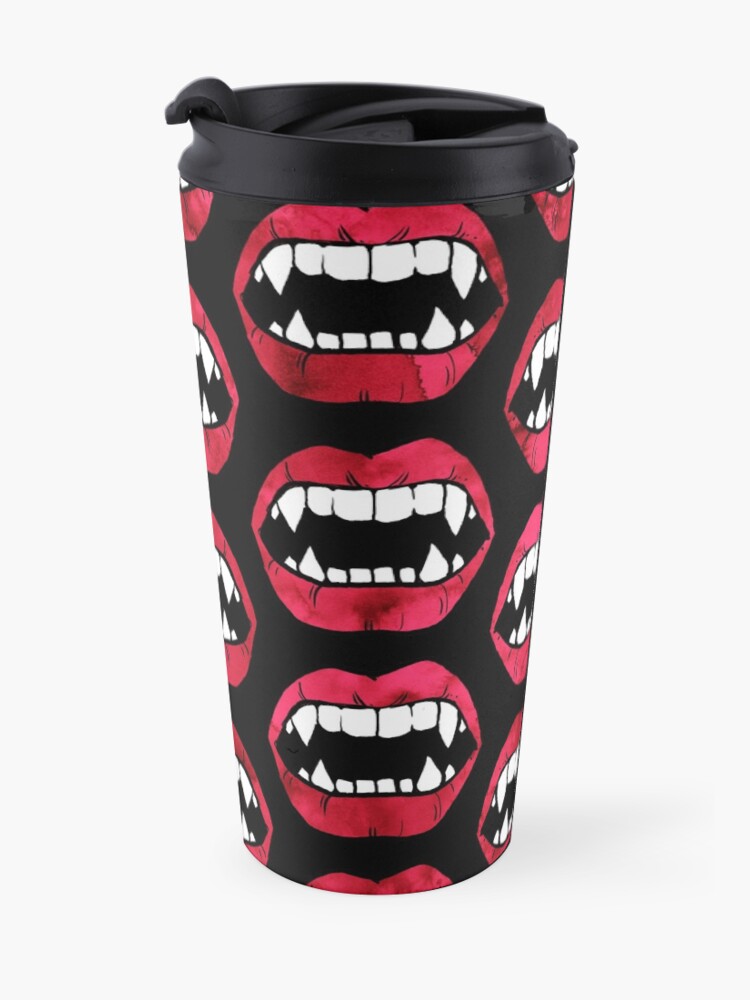Alternate view of Vampire Mouths Travel Coffee Mug