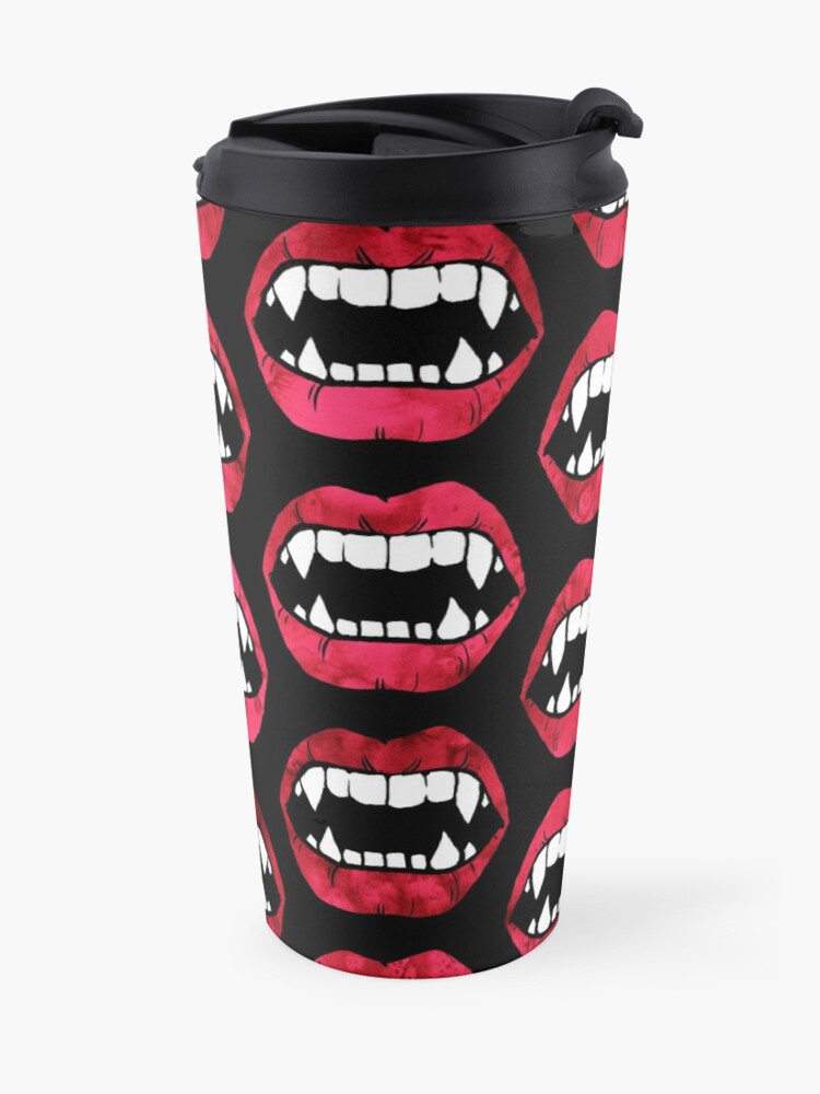 Alternate view of  Vampire Mouths Travel Coffee Mug