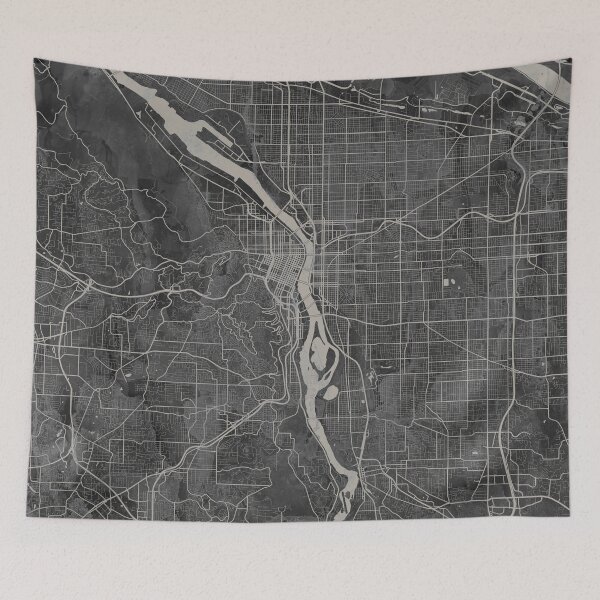 Item preview, Portland OR Neutral Artistic Map designed and sold by Interpret108.