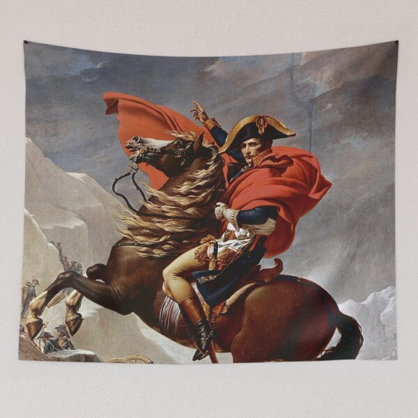 Item preview, Napoleon Bonaparte Crossing the Alps,Second version Charlottenburg Palace by Jacques-Louis David designed and sold by The Great  Art.