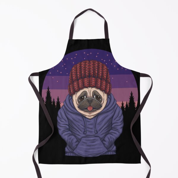 Item preview, Pug dog night vector designed and sold by sevenforArt.