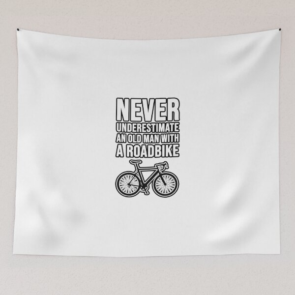 Artikelvorschau, Never underestimate an old man with a Roadbike! entworfen und verkauft von TopsellerShirts.