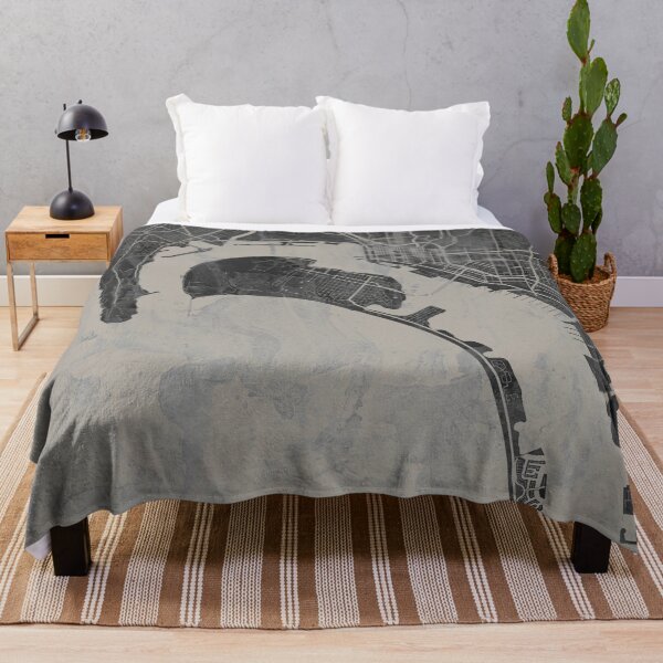 Item preview, San Diego California Gray Artistic Map designed and sold by Interpret108.