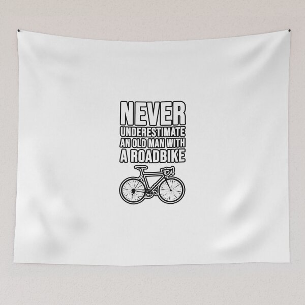 Artikelvorschau, Never underestimate an old man with a Roadbike! entworfen und verkauft von TopsellerShirts.