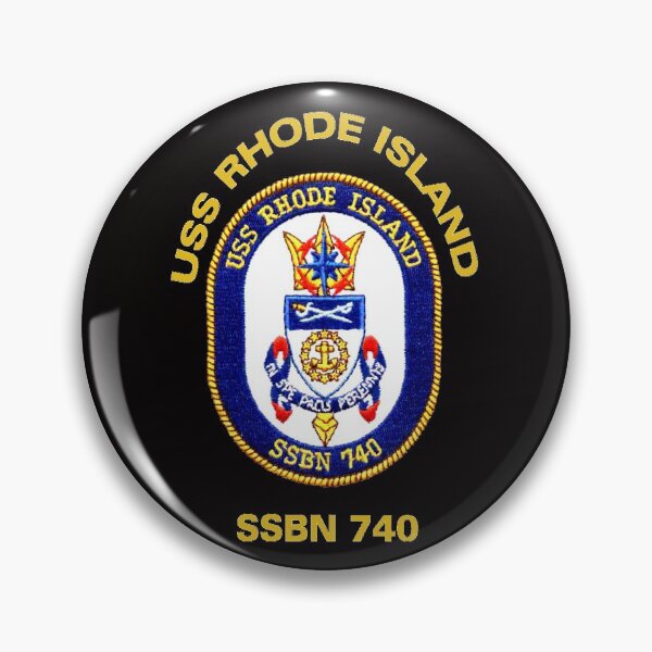 Item preview, USS Rhode Island (SSBN-740) Crest for Dark Colors designed and sold by Nikki SpaceStuffPlus.