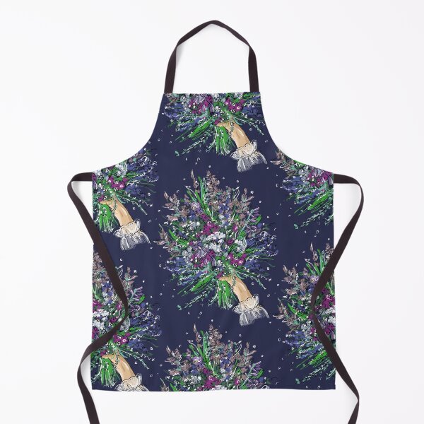 Item preview, A bouquet of wildflowers. Pattern on a dark blue background. designed and sold by Mankaanna.