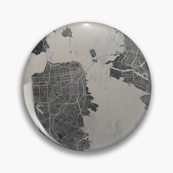 Item preview, San Francisco & Oakland CA Gray Artistic Map designed and sold by Interpret108.