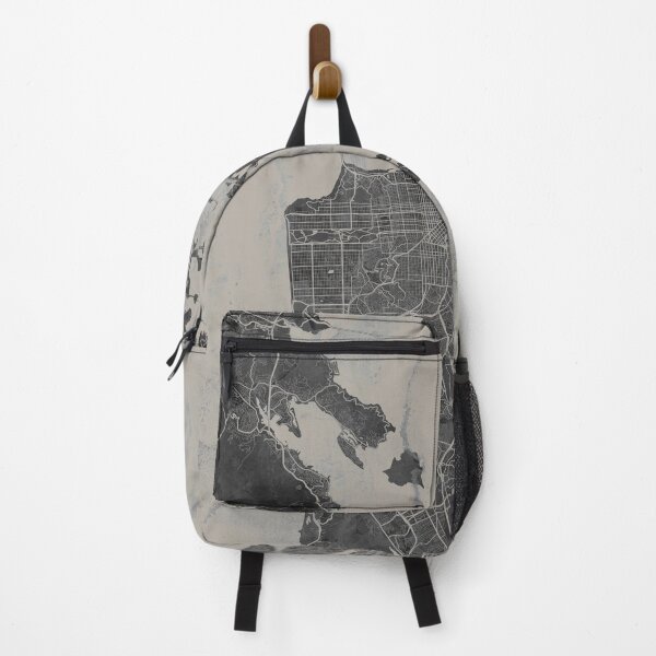 Item preview, San Francisco & Oakland CA Gray Artistic Map designed and sold by Interpret108.