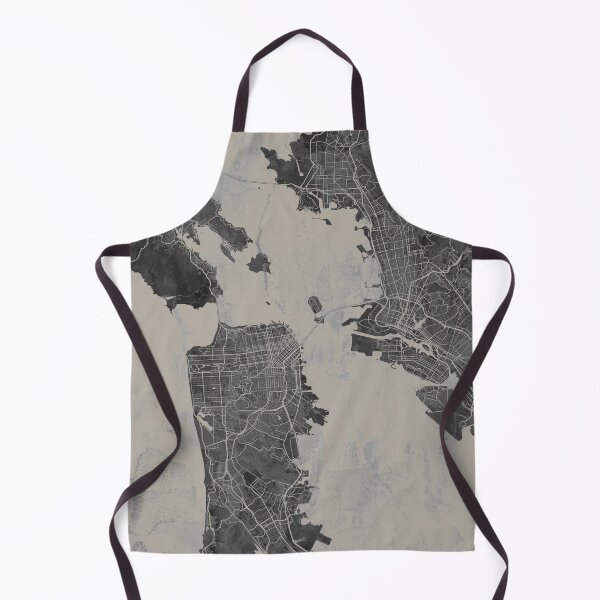 Item preview, San Francisco & Oakland CA Gray Artistic Map designed and sold by Interpret108.