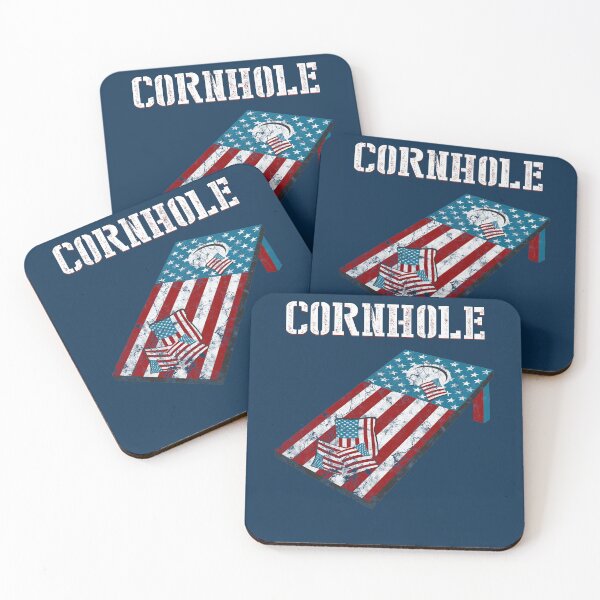 Item preview, Cornhole Board Game American flag designed and sold by allsquarestudio.