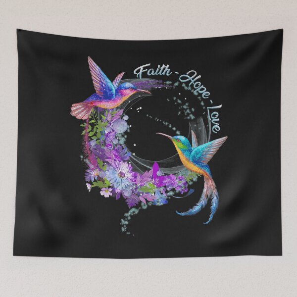Item preview, Faith Hope Love Hummingbird  Hummingbird Picture Bird Print TShirt93 designed and sold by etamarapk.