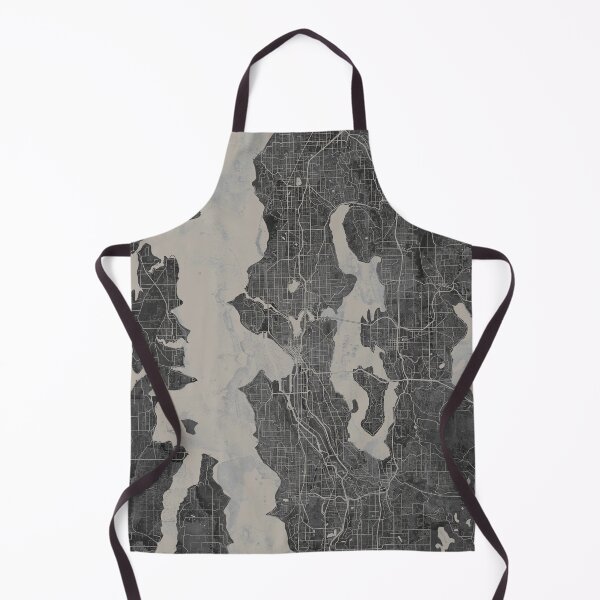 Item preview, Seattle Washington Gray Artistic Map designed and sold by Interpret108.