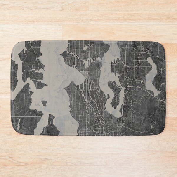 Item preview, Seattle Washington Gray Artistic Map designed and sold by Interpret108.