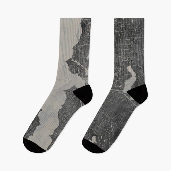 Item preview, Seattle Washington Gray Artistic Map designed and sold by Interpret108.