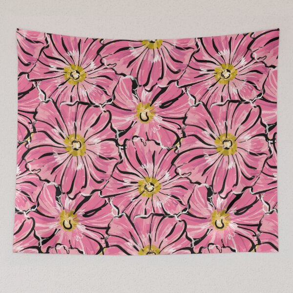 Item preview, The pattern is floral. Pink mallow. designed and sold by Mankaanna.