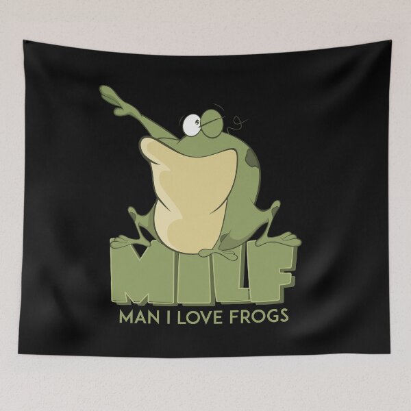 Item preview, Man I Love Frogs I love Milfs Funny Frog Parody designed and sold by Urosek.