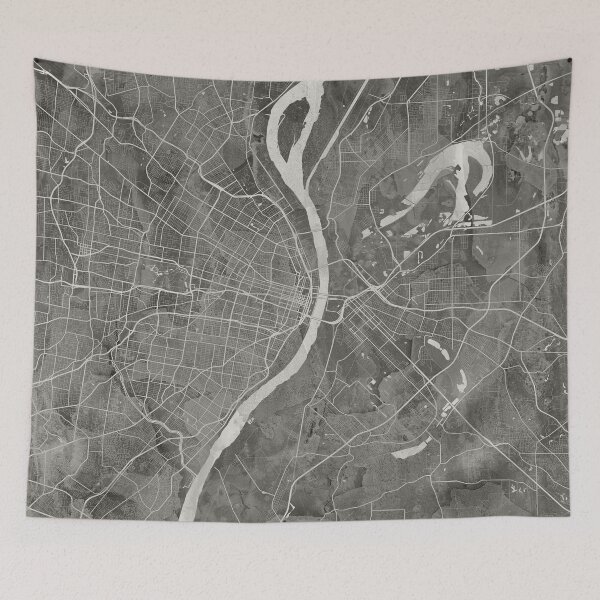 Item preview, St. Louis MO Gray Artistic Map designed and sold by Interpret108.