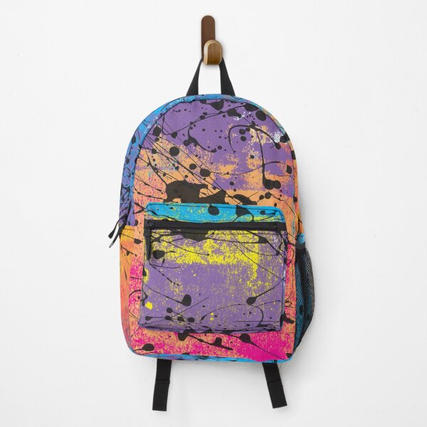 Item preview, Multicolor Abstract with Black Ink Splatters designed and sold by Cato99.
