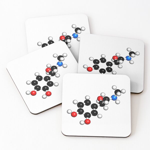 Item preview, Adrenaline (adrenalin, epinephrine) neurotransmitter molecule designed and sold by molekuul.