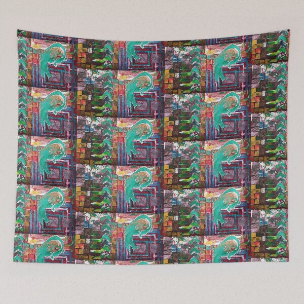 Item preview, Labyrinth, maze collage, abstract artwork designed and sold by NessArtByEwa.