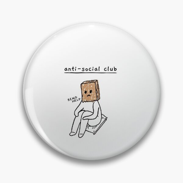 Item preview, Anti-social Club - cartoon paperbag person wants help designed and sold by GLwithUs.