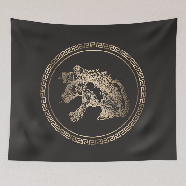 Item preview, Gold Cerberus ancient Greek mythological creatures designed and sold by CynthiaGraphics.