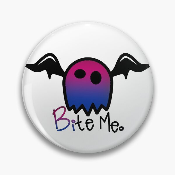 Item preview, Bisexual Sticker, Halloween Ghost, Bite Me, Bisexual Ghost, Bisexual Bat, Subtle Bi Pride, Subtle Bi Pride Flag,  designed and sold by LoveYourselfCreative.