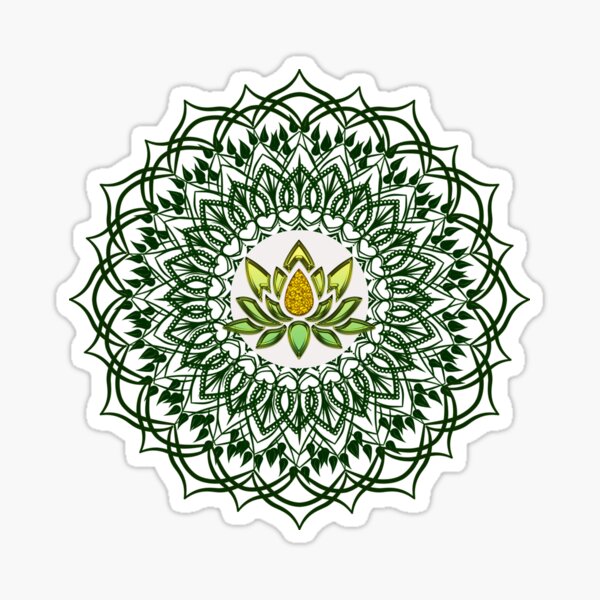 Beautiful Mandala with Lotus flower Sticker