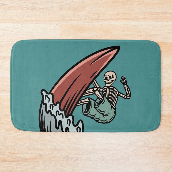 Item preview, Retro Surfing Skeleton Cartoon designed and sold by SLAG-Creative.