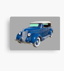 Blue 1936 Ford Phaeton Convertible Antique Car Canvas Print