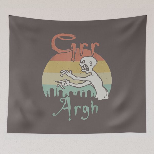 Item preview, Zombie Dead Mummy Grr Argh Halloween Retro Design designed and sold by verity88Arc.