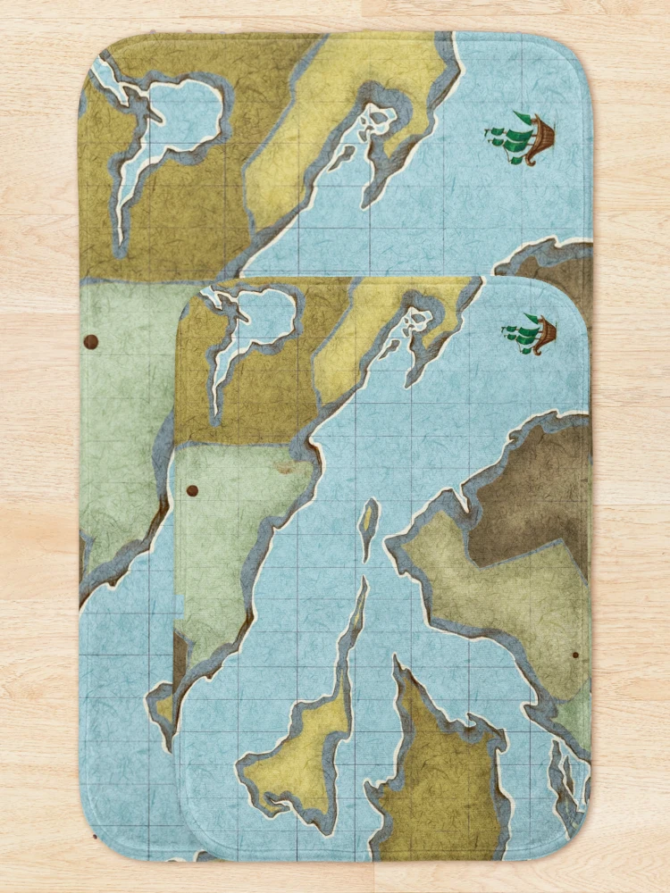 Thumbnail 5 of 6, Bath Mat, map designed and sold by VerSy.