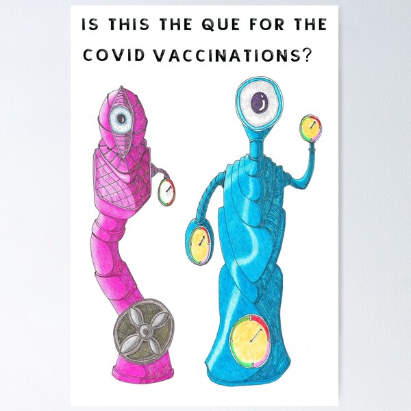 Item preview, Is this the que for the COVID vaccinations? designed and sold by Douglas  Walker.